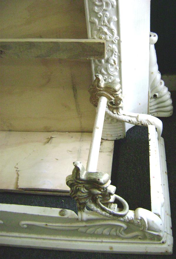 Antique Cast Iron Fireplace Surround & Fender Griffins Cherubs Bulldogs Antique Cast Iron Fireplace Surround & Fender Griffins Cherubs Bulldogs