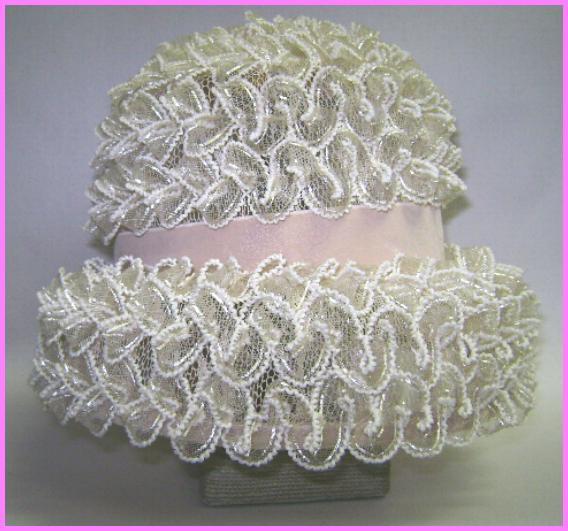 Vintage Petite Modes Straw Ribbon Bonnet Hat Vintage Petite Modes Straw Ribbon Bonnet Hat