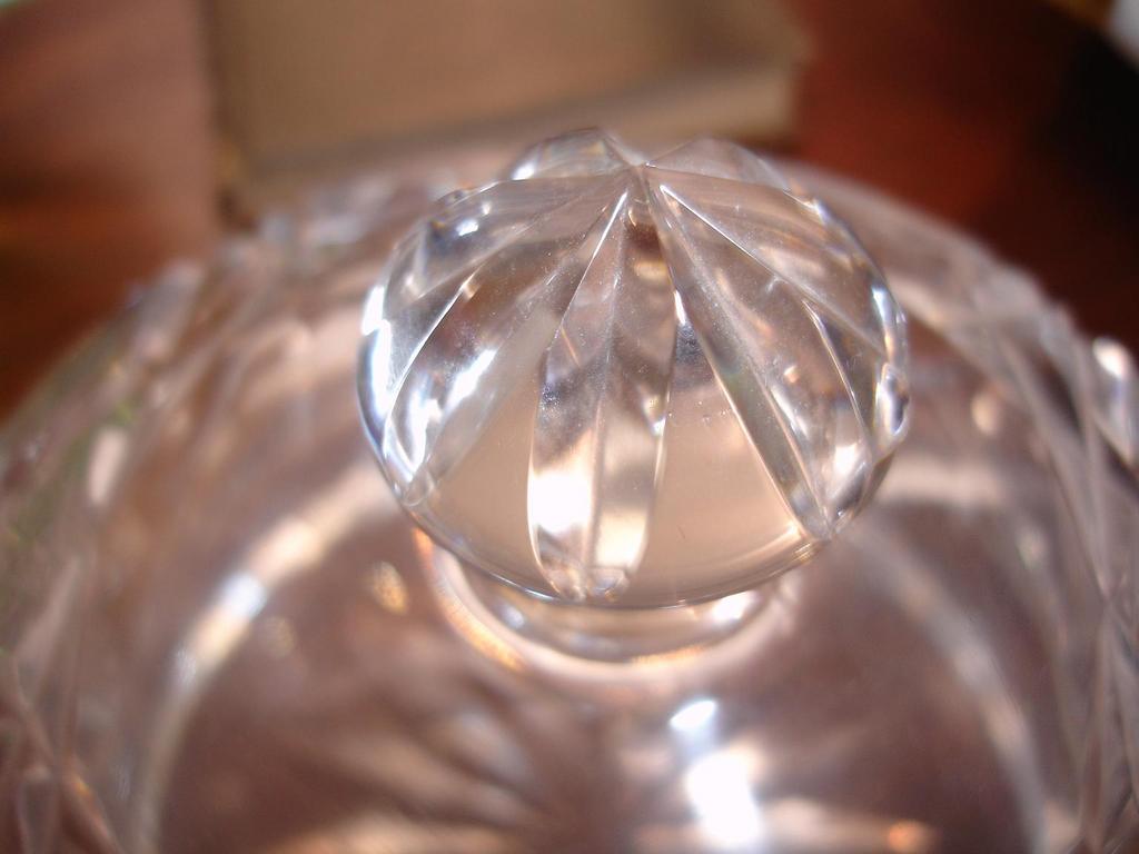 Heavy Cut Crystal Covered Butter Dish Heavy Cut Crystal Covered Butter Dish