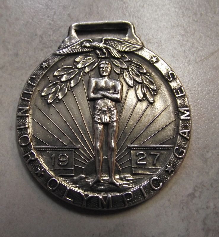 Wonderful & Rare Sterling 1927 Junior Olympics Medal! Wonderful & Rare Sterling 1927 Junior Olympics Medal!
