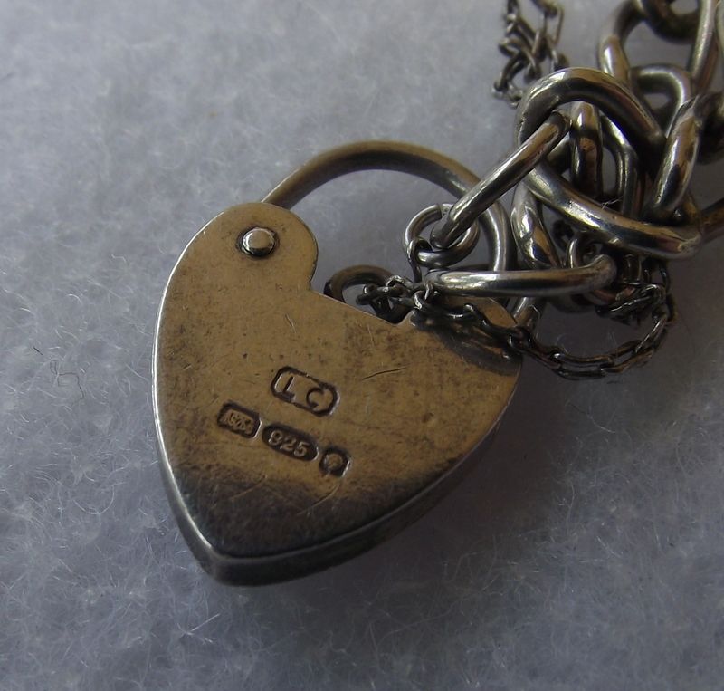 Fabulous Victorian Hallmarked Padlock Bracelet, Sterling Fabulous Victorian Hallmarked Padlock Bracelet, Sterling
