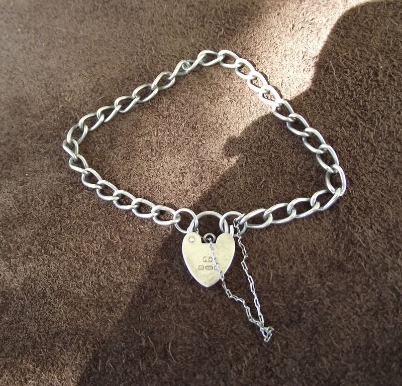 Fabulous Victorian Hallmarked Padlock Bracelet, Sterling Fabulous Victorian Hallmarked Padlock Bracelet, Sterling