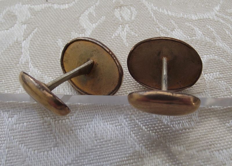 Gorgeous Early Century Rolled Rose Gold Cuff Links, Fleur de Lis! Gorgeous Early Century Rolled Rose Gold Cuff Links, Fleur de Lis!