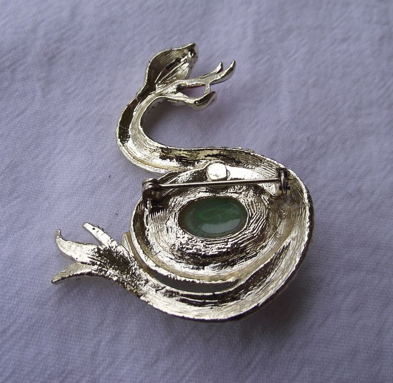 Funky Fun Sparkling SNAKE Brooch, 1960s Funky Fun Sparkling SNAKE Brooch, 1960s