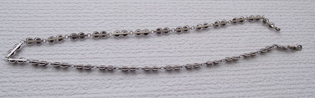 Classic Design Sterling Station Necklace 18" long! Classic Design Sterling Station Necklace 18" long!