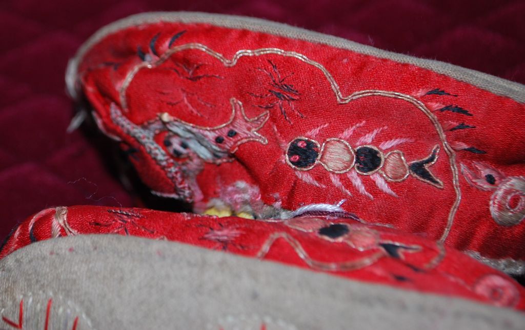 Pair of Chinese Silk Child Shoes Pair of Chinese Silk Child Shoes