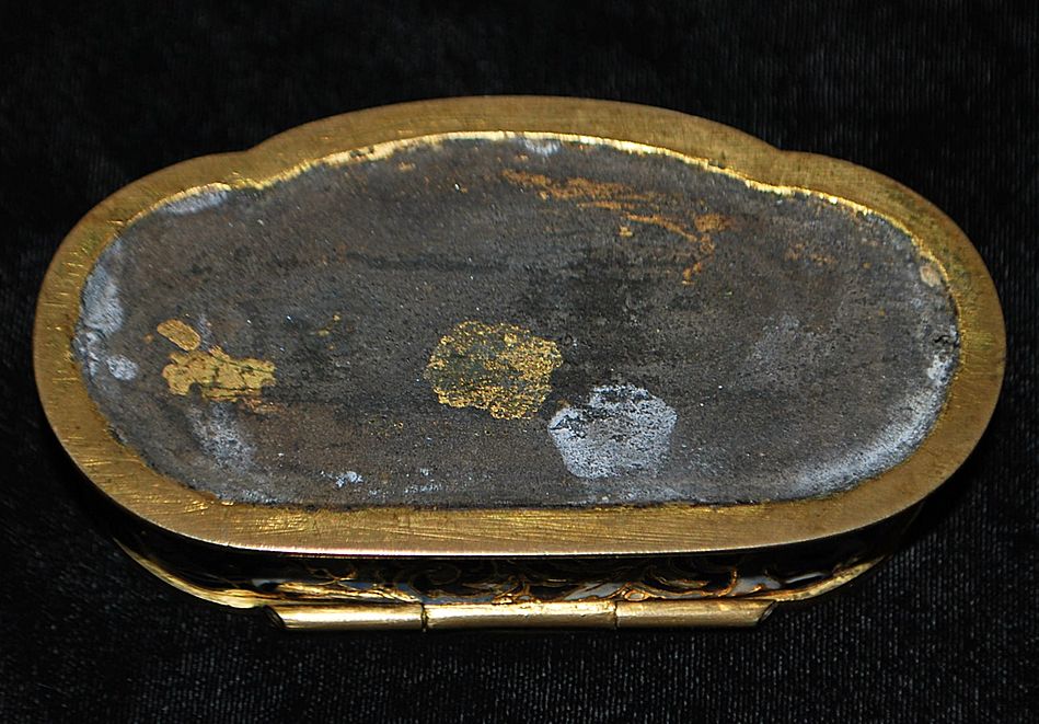 French Napoleon III Enamel Table Snuff Box French Napoleon III Enamel Table Snuff Box