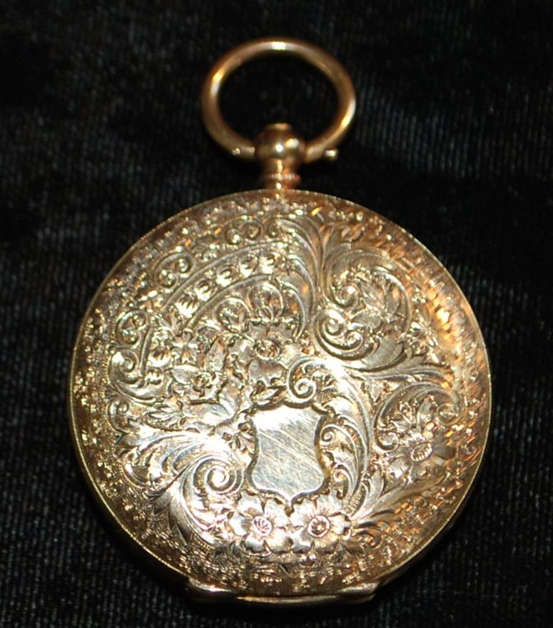 Swiss 14K Gold Lady's Lapel Watch, c. 1885 from antiqueworldusa on Ruby