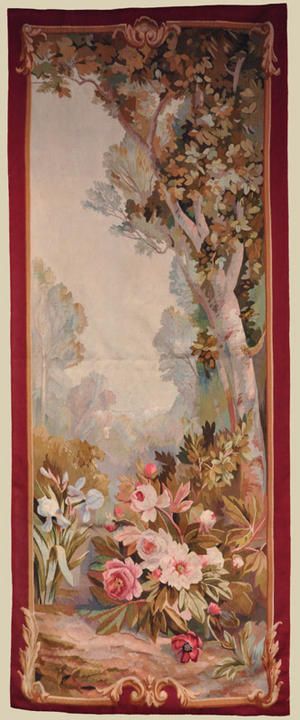 Pretty Pair of French Napoleon III Aubusson Portieres Pretty Pair of French Napoleon III Aubusson Portieres