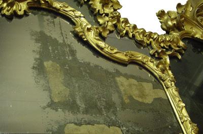 Large Gilt Mirror, Genoa, Italy Large Gilt Mirror, Genoa, Italy