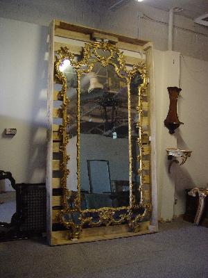 Large Gilt Mirror, Genoa, Italy Large Gilt Mirror, Genoa, Italy