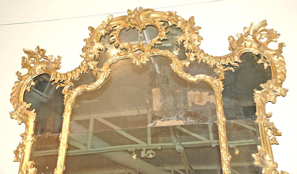 Large Gilt Mirror, Genoa, Italy Large Gilt Mirror, Genoa, Italy