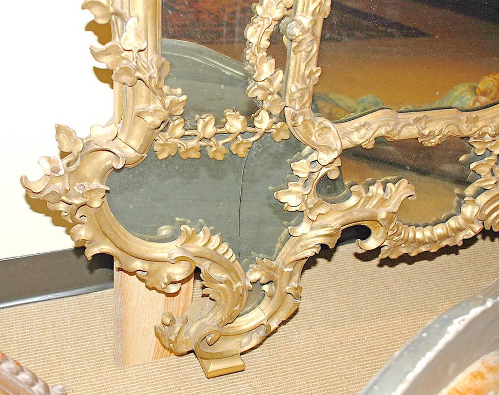 Large Gilt Mirror, Genoa, Italy Large Gilt Mirror, Genoa, Italy