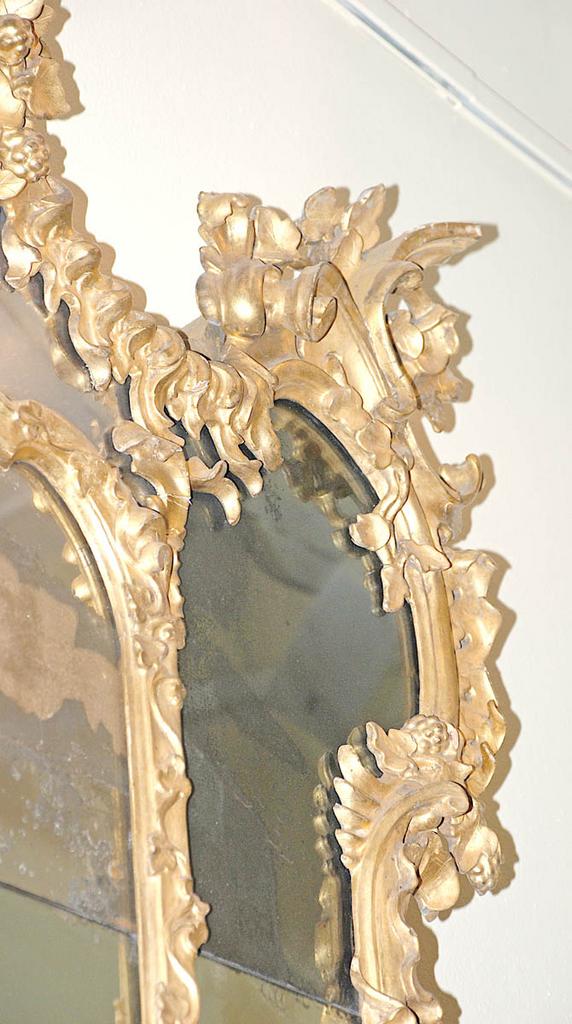 Large Gilt Mirror, Genoa, Italy Large Gilt Mirror, Genoa, Italy