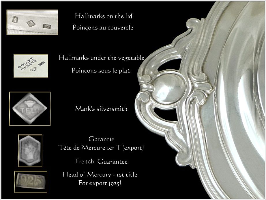 Tetard Frères. French Sterling Silver Vegetable Dish . 1270 gr. Tetard Frères. French Sterling Silver Vegetable Dish . 1270 gr.