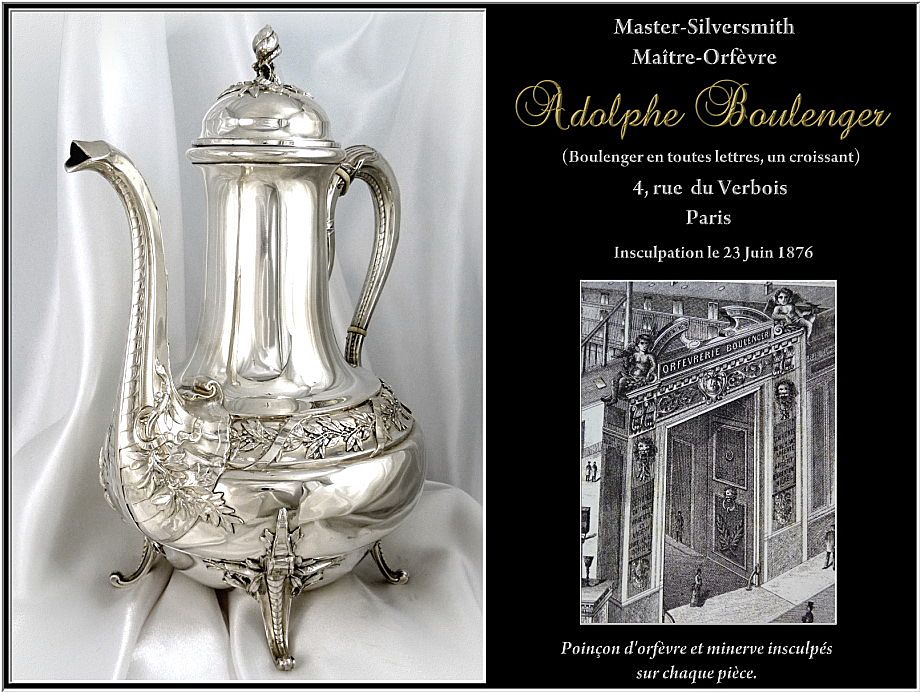 A. Boulenger ; Antique French Sterling Silver Tea, Coffee set - 2743 gr. A. Boulenger ; Antique French Sterling Silver Tea, Coffee set - 2743 gr.