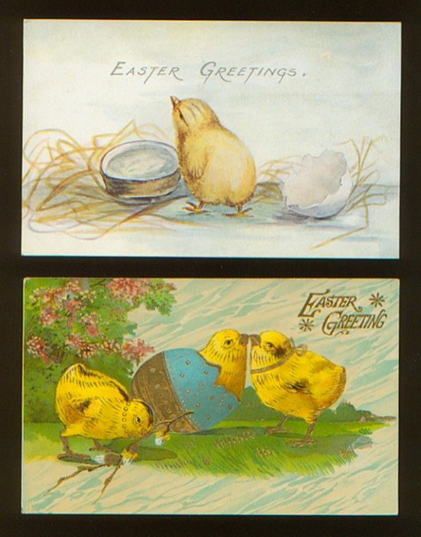 Vintage Easter Greetings Postcard Pair Vintage Easter Greetings Postcard Pair