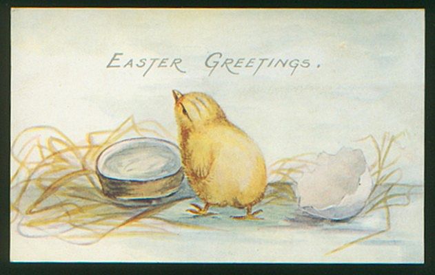 Vintage Easter Greetings Postcard Pair Vintage Easter Greetings Postcard Pair