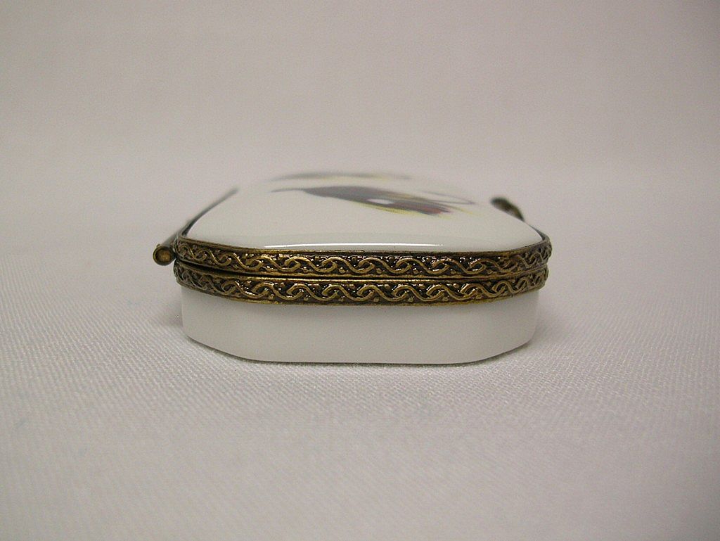 Collectible Limoges Box Decorated With Fishing Flies Collectible Limoges Box Decorated With Fishing Flies
