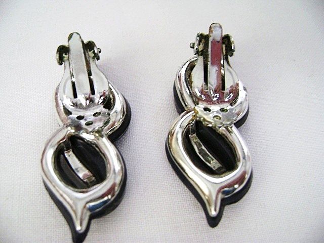 Moderne Demi Wide Grey Thermoset Swirl Bracelet & Clips Moderne Demi Wide Grey Thermoset Swirl Bracelet & Clips