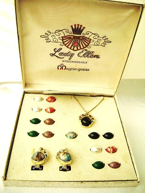 Lady Ellen Interchangeable Magne-Gems Demi Necklace & Clips Lady Ellen Interchangeable Magne-Gems Demi Necklace & Clips