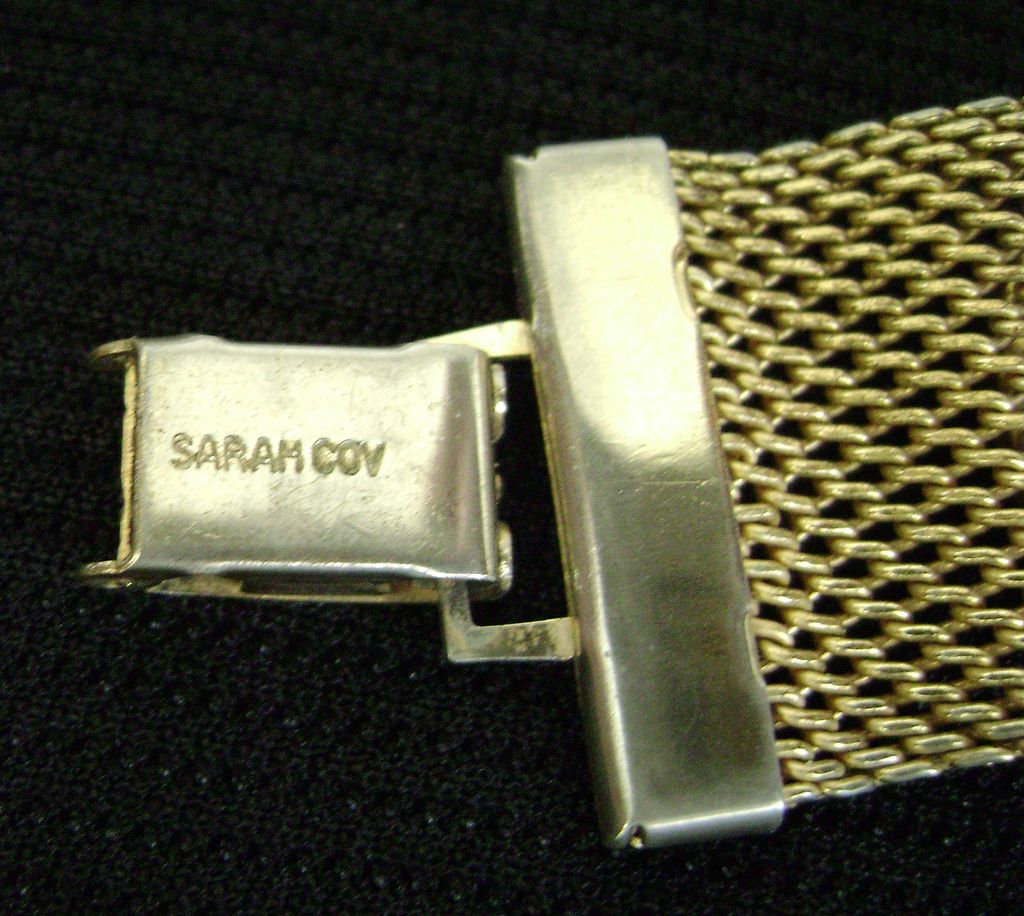 Vintage SARAH COVENTRY Cabochon Agate Stone Mesh Bracelet Vintage SARAH COVENTRY Cabochon Agate Stone Mesh Bracelet