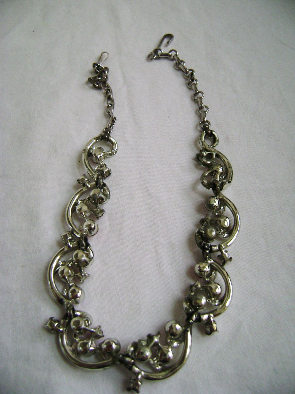 Vintage CORO Pink Rhinestone Silver Tone Choker Vintage CORO Pink Rhinestone Silver Tone Choker