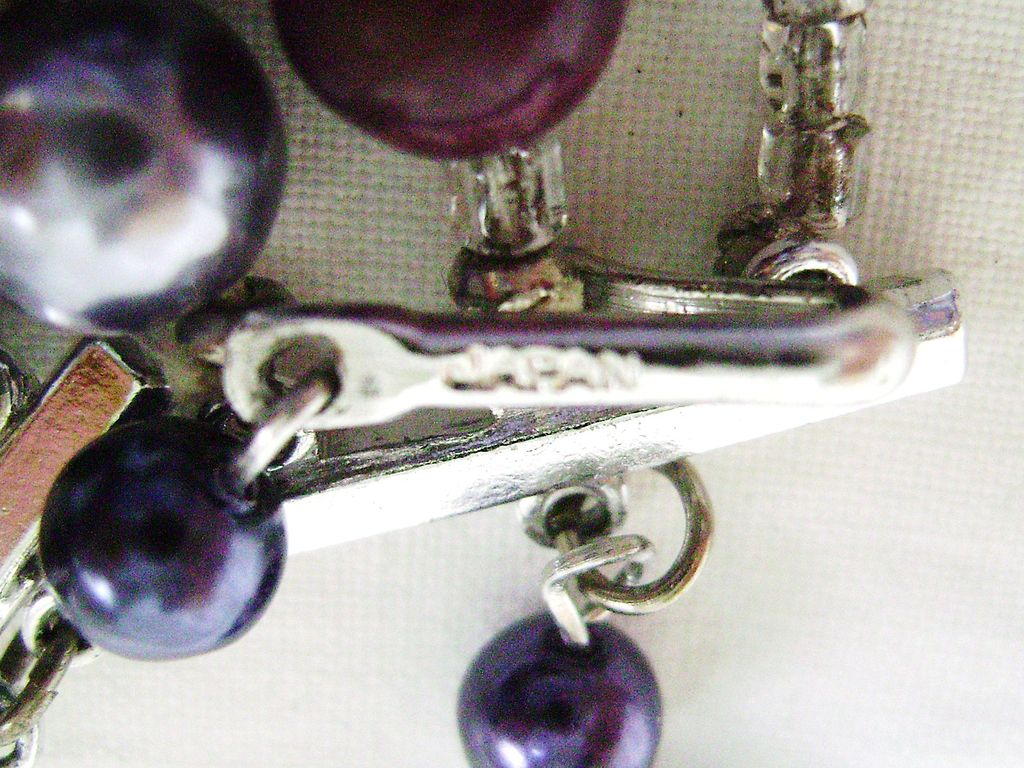 Deep Purples Glass Multistrand from Japan w/Cluster Clips Deep Purples Glass Multistrand from Japan w/Cluster Clips