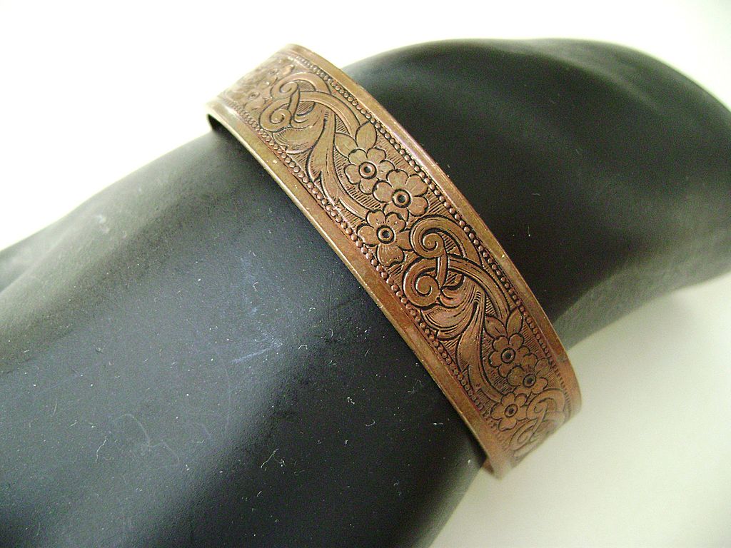 Vintage COPPER Etched Cuff Vintage COPPER Etched Cuff