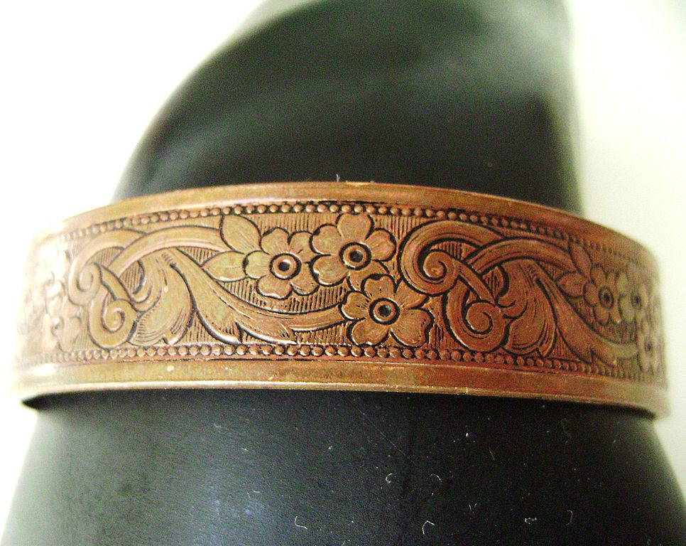 Vintage COPPER Etched Cuff Vintage COPPER Etched Cuff