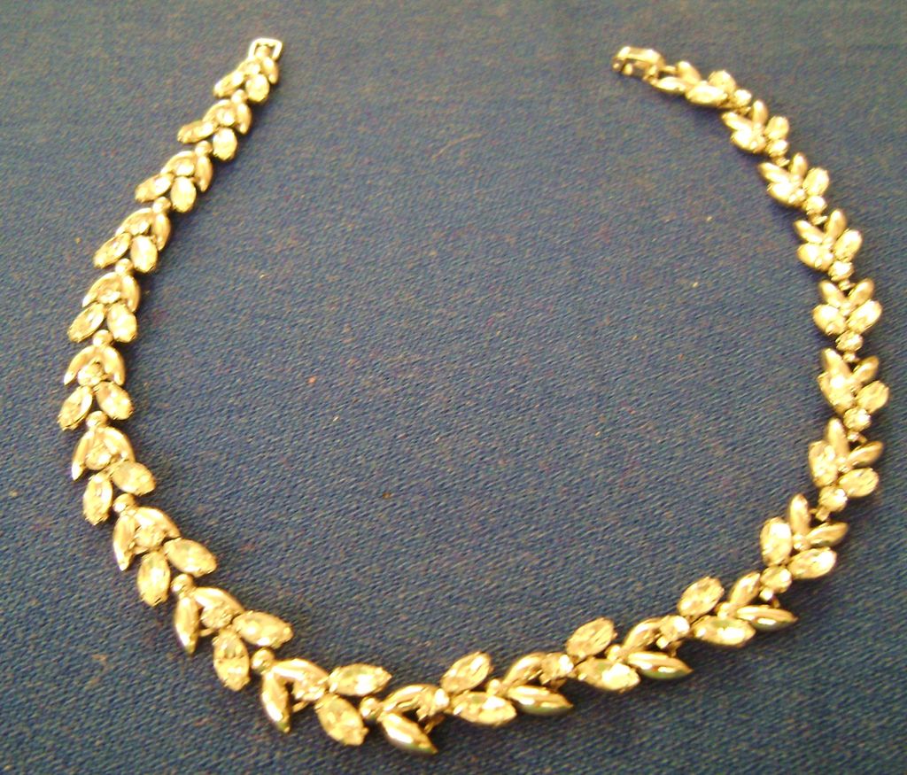 Silver Tone Vintage KREMENTZ Rhinestone Choker Silver Tone Vintage KREMENTZ Rhinestone Choker