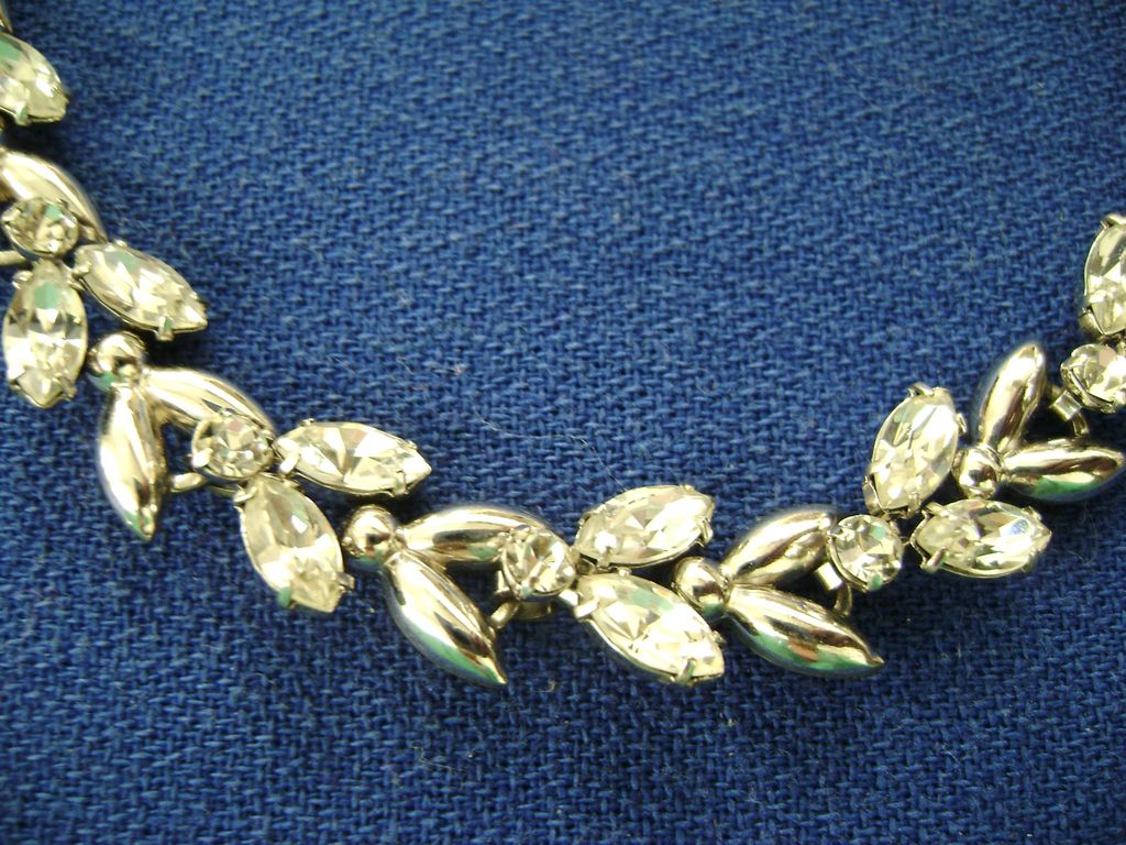 Silver Tone Vintage KREMENTZ Rhinestone Choker Silver Tone Vintage KREMENTZ Rhinestone Choker