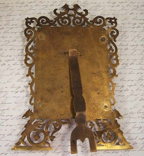 Antique Rhinestone Portrait Porcelain Framed Mirror Antique Rhinestone Portrait Porcelain Framed Mirror
