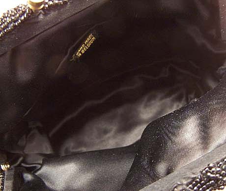 Vintage Hand Made Belgian Purse - Black Jet Seed Bead Handbag Vintage Hand Made Belgian Purse - Black Jet Seed Bead Handbag