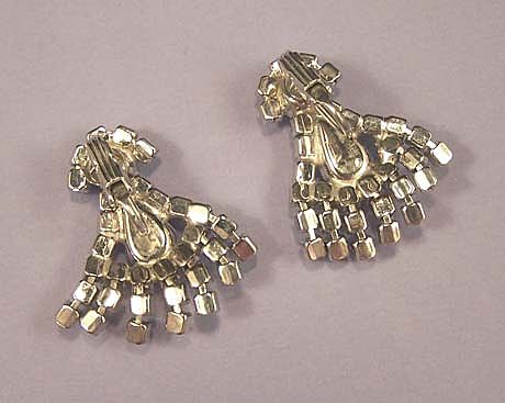 ART DECO Vintage Dangle Rhinestone Earrings ART DECO Vintage Dangle Rhinestone Earrings
