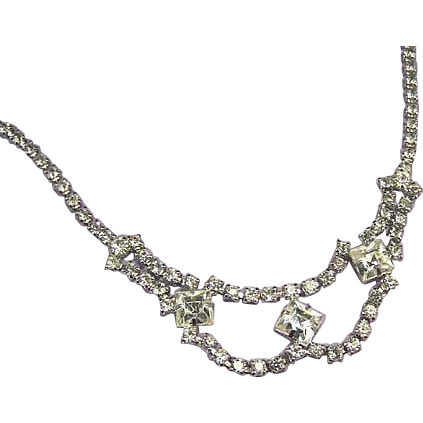 Sweet Vintage Rhinestone Bridal Necklace Sweet Vintage Rhinestone Bridal Necklace