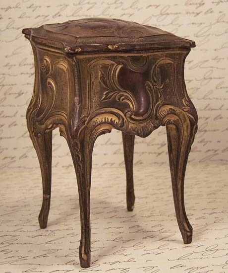 Antique 19th C. French Bronze Ormolu Trinket Box Jewelry Casket Antique 19th C. French Bronze Ormolu Trinket Box Jewelry Casket