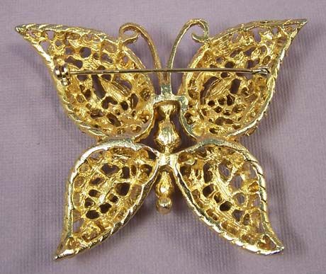 Vintage Multi Color Rhinestone Butterfly Brooch - Wow! Vintage Multi Color Rhinestone Butterfly Brooch - Wow!