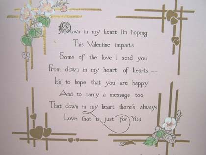 1929 VALENTINE 1929 Hand Colored Card 1929 VALENTINE 1929 Hand Colored Card