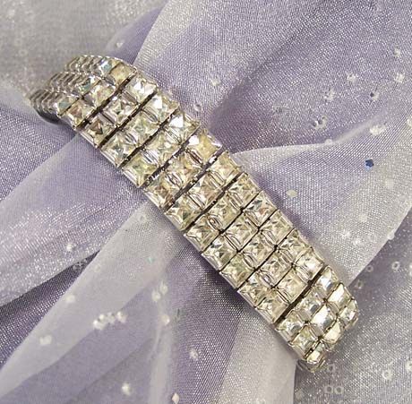 NAPIER Brilliant Art Deco Vintage Crystal Bracelet - Bridal Bracelet NAPIER Brilliant Art Deco Vintage Crystal Bracelet - Bridal Bracelet
