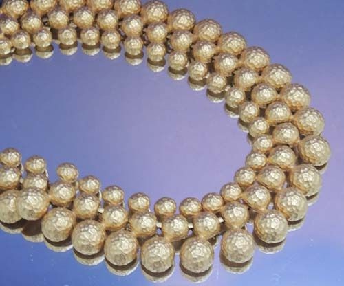 Magnificent NAPIER Vintage Runway Gold Necklace and Bracelet Set - Signed Magnificent NAPIER Vintage Runway Gold Necklace and Bracelet Set - Signed