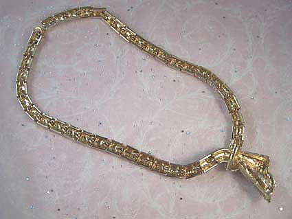 TRIFARI Vintage Signed Pave Rhinestone Bridal Necklace TRIFARI Vintage Signed Pave Rhinestone Bridal Necklace