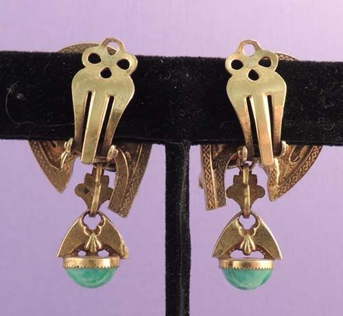 Rhinestone Pearl Earrings in Gorgeous Vintage Jewel Colors Rhinestone Pearl Earrings in Gorgeous Vintage Jewel Colors