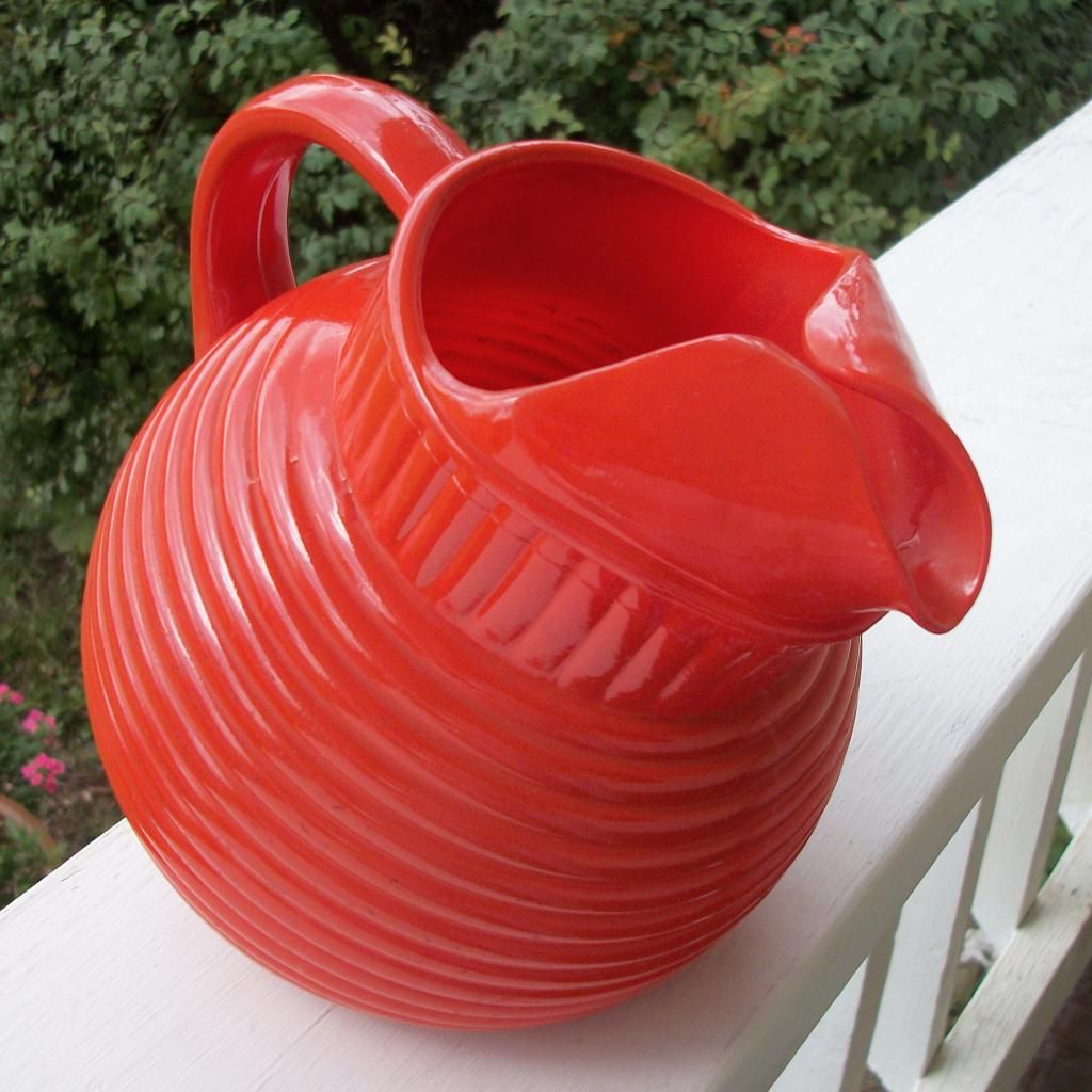 Hazel Atlas Orange Tilt Ball Pitcher , Orange Hazel Atlas Orange Tilt Ball Pitcher , Orange