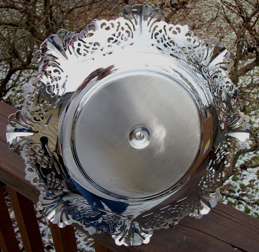 Vintage Krome Craft 2 Tiered Tidbit Tray Vintage Krome Craft 2 Tiered Tidbit Tray