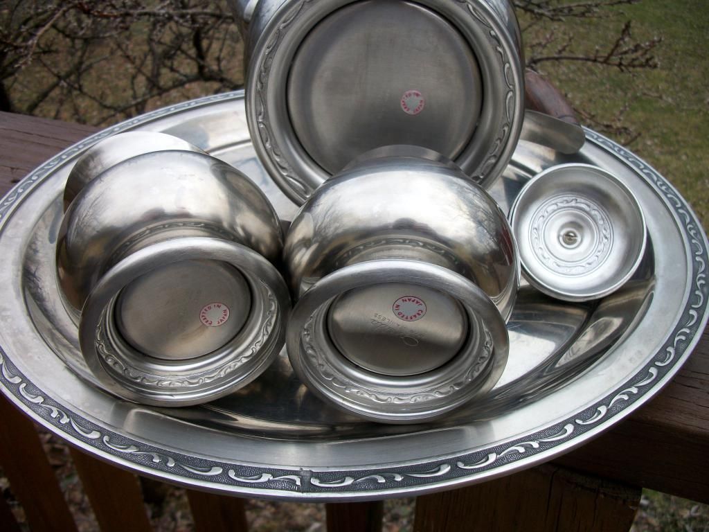 Mid Century Oneida Stainless 5-Piece Tea/Coffee Service Mid Century Oneida Stainless 5-Piece Tea/Coffee Service
