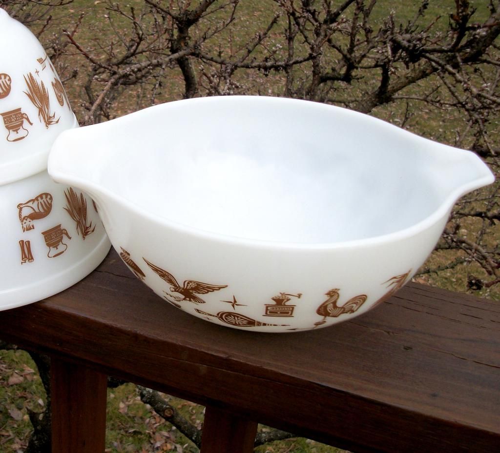Set Of 3 Pyrex Early American Bowls Set Of 3 Pyrex Early American Bowls