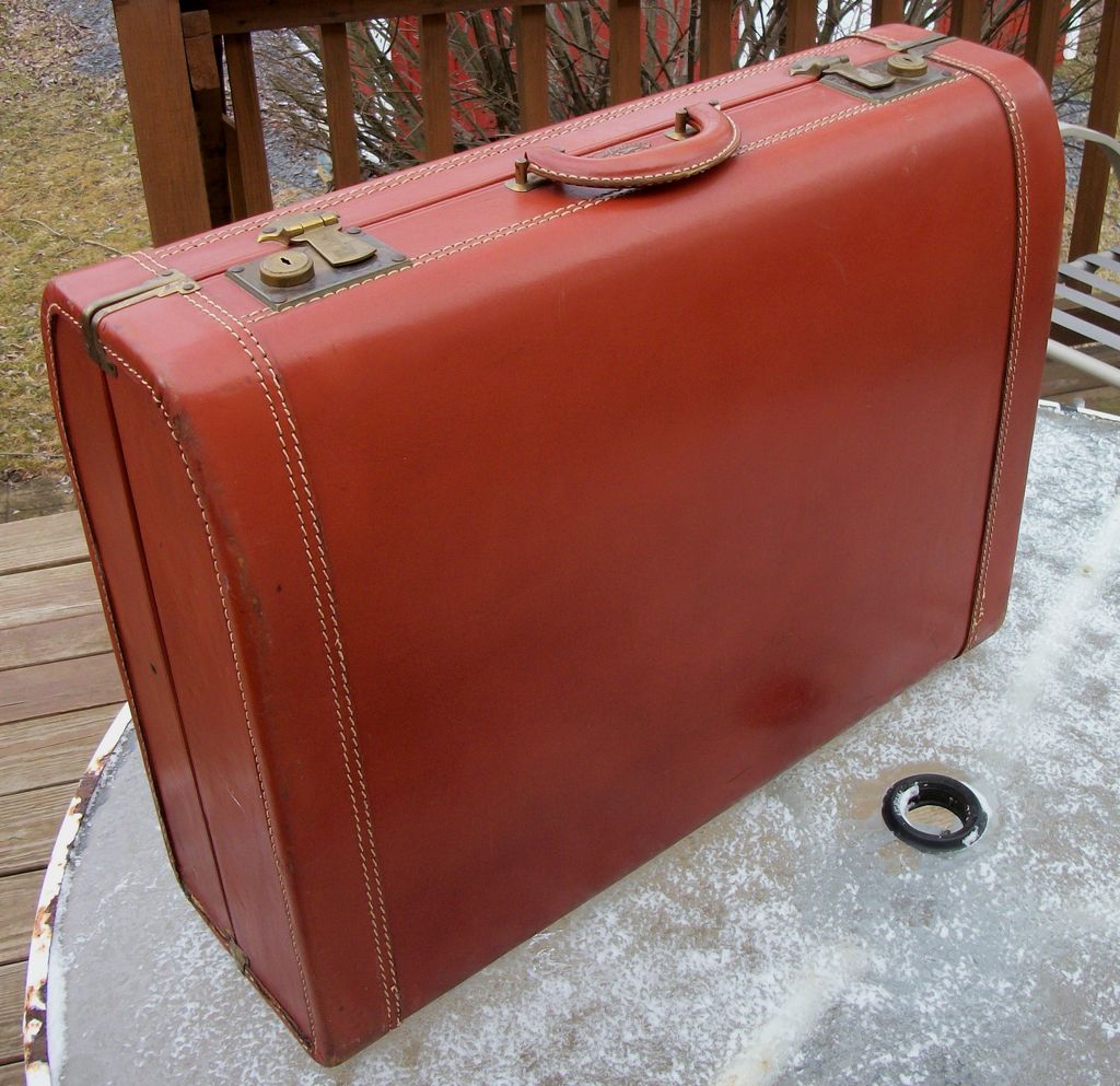 Vintage Leather Suitcase, Super Fortress Vintage Leather Suitcase, Super Fortress
