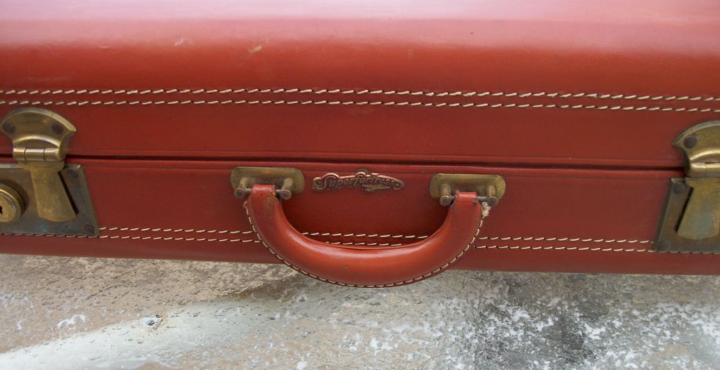 Vintage Leather Suitcase, Super Fortress Vintage Leather Suitcase, Super Fortress
