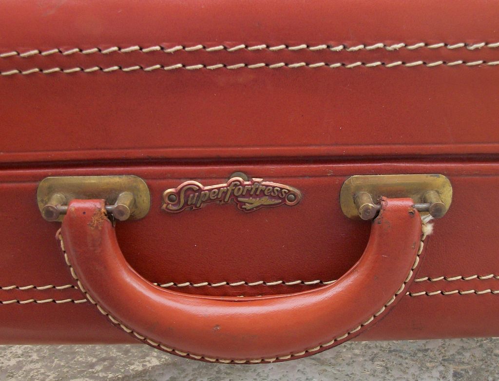 Vintage Leather Suitcase, Super Fortress Vintage Leather Suitcase, Super Fortress